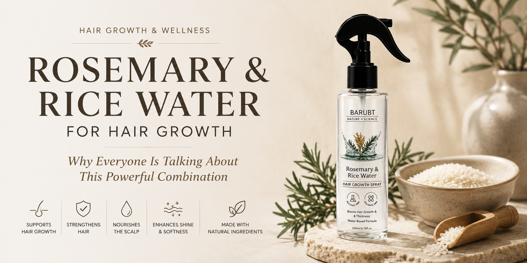 Rosemary &amp; Rice Water for Hair Growth: Why Everyone Is Talking About This Powerful Combination