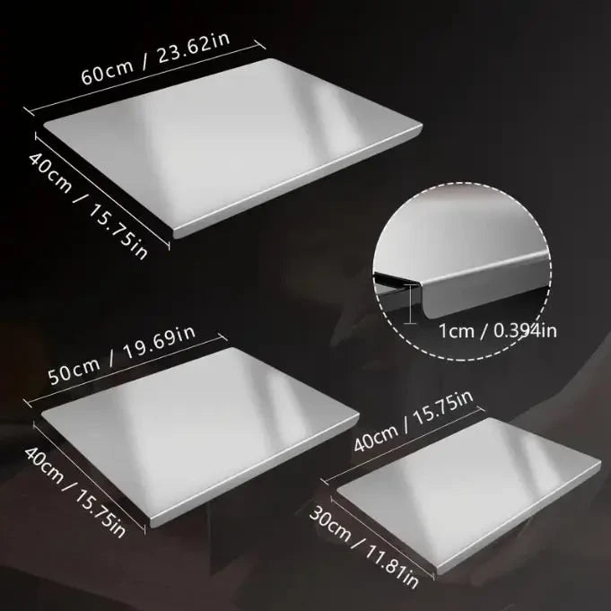 Stainless steel chopping board