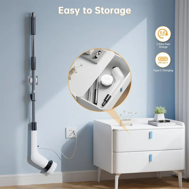 Adjustable Electric Scrubber Brush