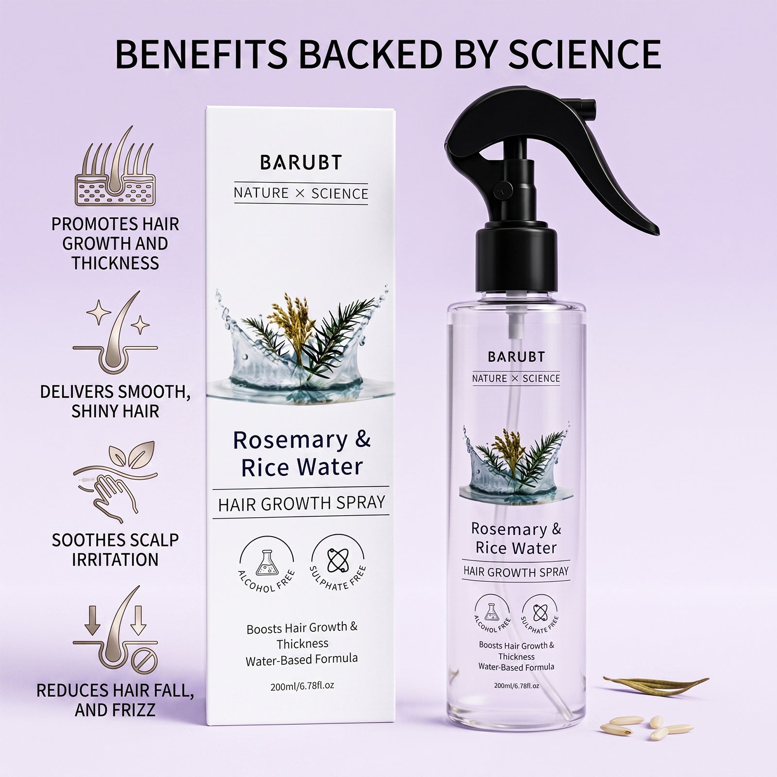 Rosemary & Rice Water Spray